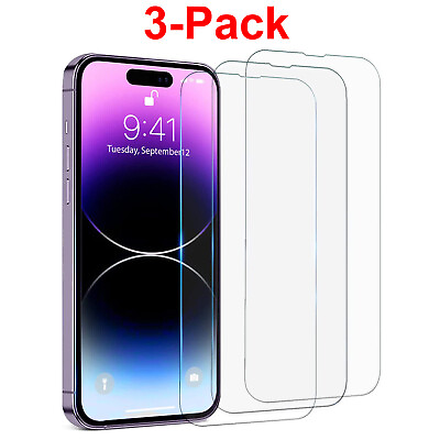 #ad #ad 3 Pack Tempered Glass Screen Protector For iPhone 15 14 13 12 11 Pro Max Mini SE $1.99