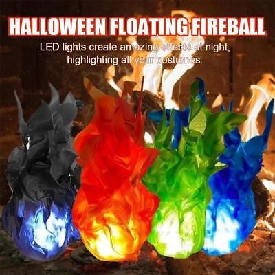 Halloween LED Hand Floating Fireball Cosplay Props Illuminated Party Decor Flame $8.59