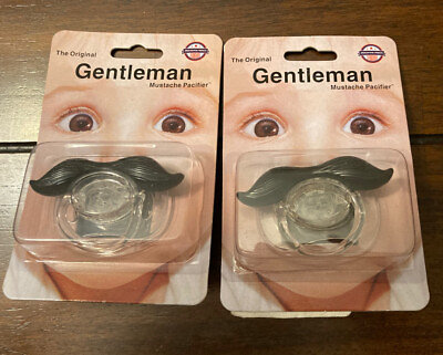 #ad Gentleman Mustache Baby Pacifier 2X $8.98