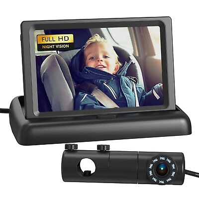 #ad Baby Car Camera HD Display Baby Car Mirror with Night Vision Feature 4.3 Inch $59.99