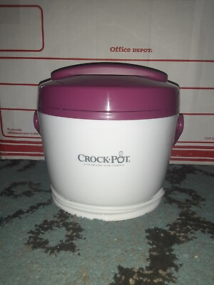 #ad Tested Crock Pot To Go Travel Size Lunch Crock Food Warmer Pink 20oz Works $18.50