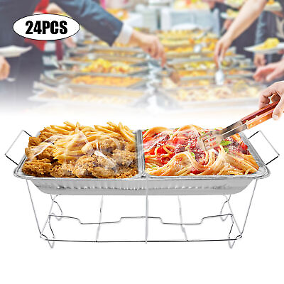 24 Pack Chafing Dish Wire Rack Buffet Dish Tray Stand Stackable for BBQ Catering $107.99