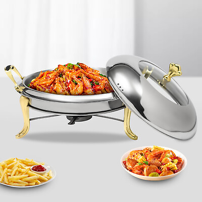 #ad Round Chafing Dish Buffet 26CM Stainless Steel Buffet Server Chafer Dish W Lid $43.05