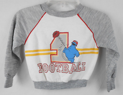 #ad Cookie Monster Football Baby Long Sleeve Sweatshirt Infants Size 12 18 months $15.00