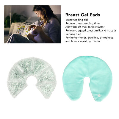 #ad 1 Pair Breast Gel Pads Reusable Hot Cold Compress Breast Nursing Ice Pack Fo HPT $17.44