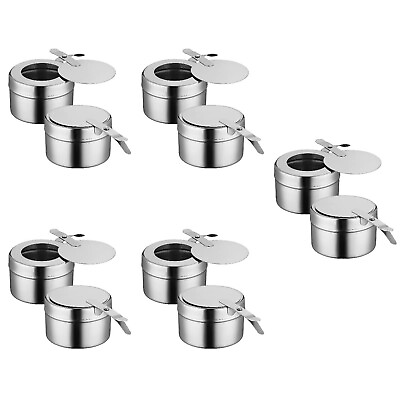 #ad DOITOOL 10Pack Stainless Steel Fuel Holders Chafing Fuel Holders with Cover... $65.20