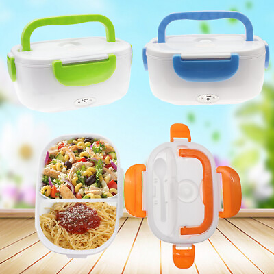 12V Portable Car Electric Heating Lunch Box Food Heater Bento Warmer Container $23.97