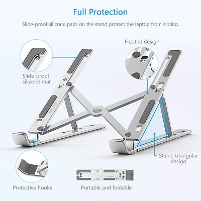 3Colors Portable Adjustable Aluminum alloy Laptop Stand Notebook Holder Foldable $9.99