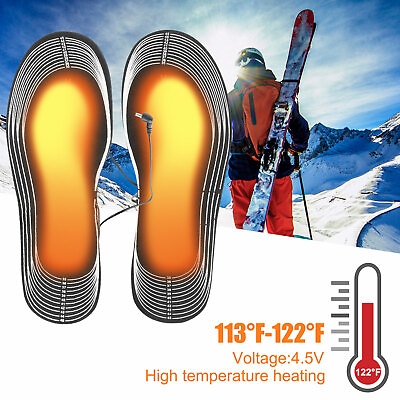 #ad Electric Heated Insoles Foot Warmer Shoe Feet Heater Battery Ski Boot Warm Socks $14.95