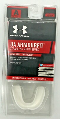 #ad Under Armour UA Armourfit Adult Strapless Mouthguard White Mouth Protection $8.95