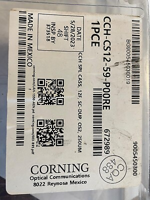 #ad Corning CCH CS12 59 P00RE Splice Cassette $20.00