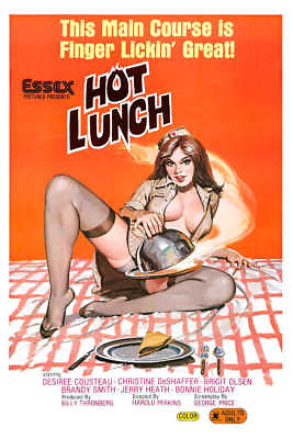 #ad 1978 HOT LUNCH VINTAGE ADULT FILM MOVIE POSTER PRINT 24x16 9MIL PAPER $25.95