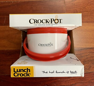 #ad Crock Pot® Lunch Crock® Food Warmer Red White 20 Ounces Stainless Steel NEW $22.99