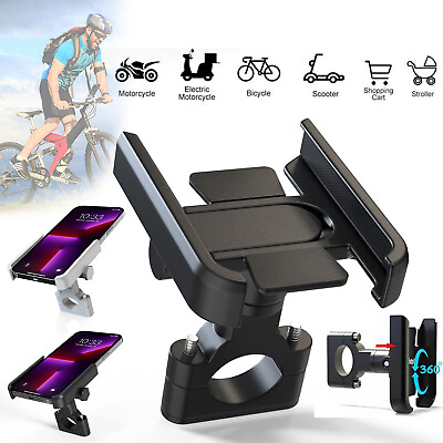 #ad #ad 360° Aluminum Bike Motorcycle Stand Bicycle Cell Phone Holder Handlebar Mount US $9.95