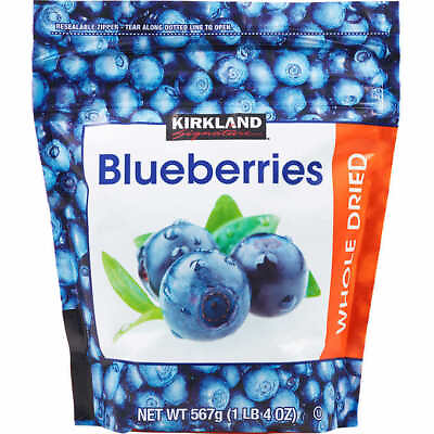 #ad Kirkland Signature Whole Dried Blueberries 1.25 lb. Bag $19.95