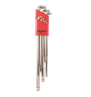 #ad Bondhus Hex Stubby Ball Point L Wrench Extra Long Set Plated 9 Piece Set 16799 $72.15