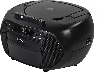 Portable Top Loading CD Boombox With AM FM Stereo Radio And Cassette Player NEW $52.56