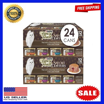 Savory Centers Variety Pack Canned Cat Food 3 oz case of 24 $27.98