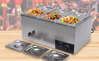 #ad 6 Pan Electric Food Warmers Electric Warmers for Food Commercial Food Warmer $194.10