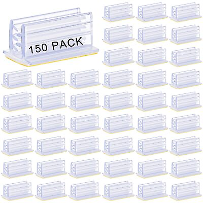 #ad #ad 150 Pack Self Adhesive Sneeze Guard Holder Acrylic Panels Holder Clip 1 x 0 $18.99