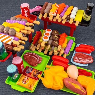 Kids Barbecue Food Set Kitchen Pretend Play Cooking Toys For Boys And Girls $19.55