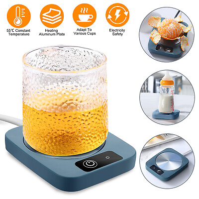 Coffee Cup Warmer Electric Mug Tea Milk Heater Pad Office Home Smart Thermostat $10.98