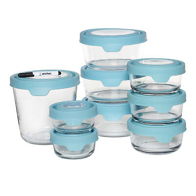 #ad Anchor Hocking Clear Glass Food Storage Containers W TrueSeal Lids19 Piece Set $26.99