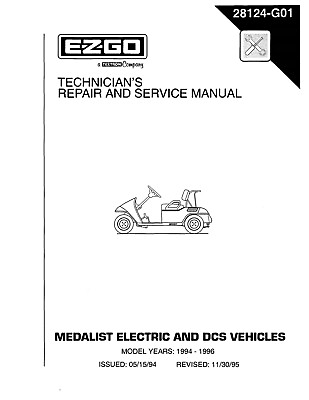 #ad Electric Cart Repair Service Manual 1994 1995 1996 EZ Golf Cart Medalist $27.00
