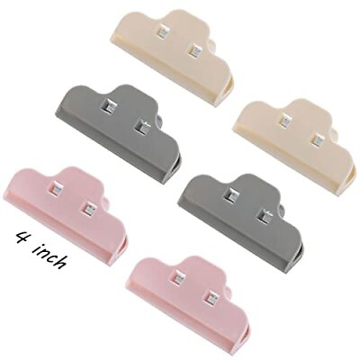 4 Inch 6 Pack Large Clip Snack Bag Clip Coffee Bag Chip Bag Clip Food Bag Cli... $6.14