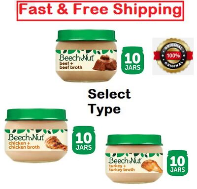 #ad Beech Nut Stage 1 Baby Food 2.5 oz Jar 10 Pack Select Your Type $15.95