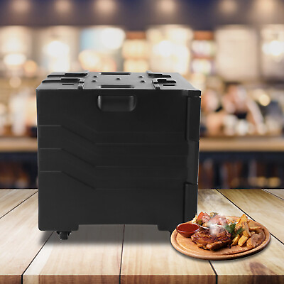 #ad 90L Commercial Food Warmer Carrier Catering Insulated Food Warmer Box amp; 4 Caster $247.00