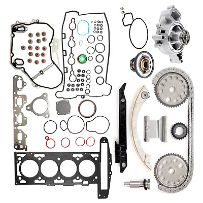 #ad Timing Chain Cover Gasket Kit Water Pump Thermostat For Chevrolet Malibu 2.2L $108.05