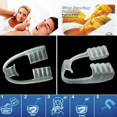 #ad 2Pcs Teeth Grinding Guard Sleep Mouthguard Splint Clenching Protector Tools . Bh $2.06