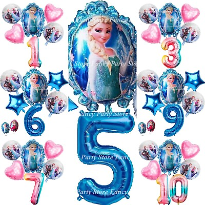 #ad Frozen Balloons Elsa Birthday Balloons Disney Party Princesses Birthday Olaf Set GBP 10.99