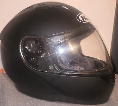 #ad HJC CS R3 Full Face Motorcycle Helmet Black Large $48.00