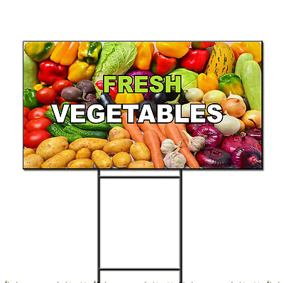 Fresh Vegetables Food And Drink Corrugated Plastic Yard Sign FREE Stakes $45.99