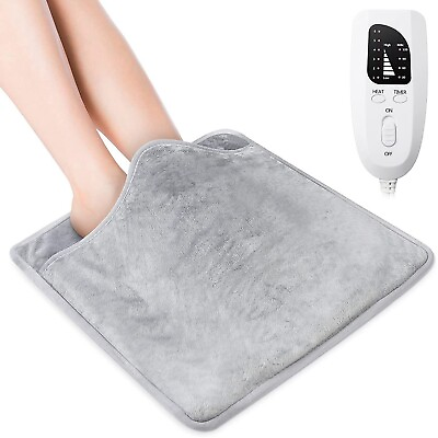 #ad Electric Heated Foot Warmer Feet Heating Pad 6 Temperature Machine Washable $31.66