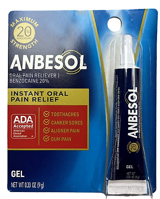 #ad Anbesol GEL Mouth Pain Relief Maximum Strength 0.33oz ^ $11.49