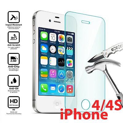 High Premium HD Tempered Glass Film Screen Protector Guard For Apple iPhone 4S 4 $5.29