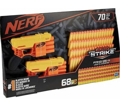 Nerf Alpha Strike Fang 70 Pieces Blaster brand superset Hasbro Dart Gun $27.95