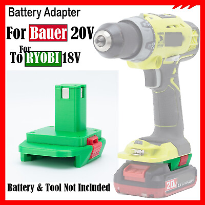 #ad For Bauer For Hercules 20V Lithium Battery Adapter to For Ryobi 18V Power Tools $14.29