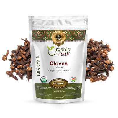 Organic Way Hand Selected Cloves Whole Organic Kosher amp; USDA Certified $11.99