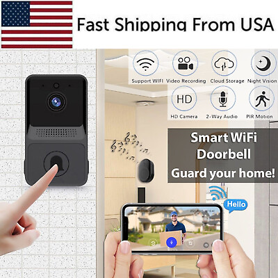 #ad #ad WiFi Wireless Intercom Smart Doorbell Video Security Camera Door Ring Bell Chime $25.64