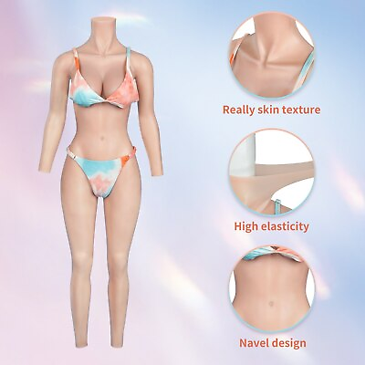 Minaky Silicone Breast Forms Full Bodysuit Fake Vagina Crossdresser Transgender $169.99