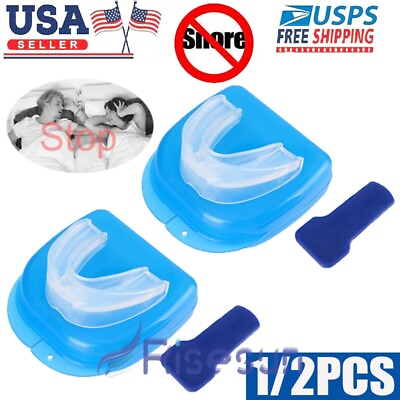 #ad NEW Stop Snoring Mouthpiece Sleep Apnea Guard Bruxism Anti Snore Grinding Aid $10.89