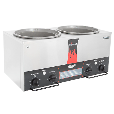 Vollrath Cayenne Twin 7 Qt. Countertop Warmer with Independent Timers 1400W $721.26