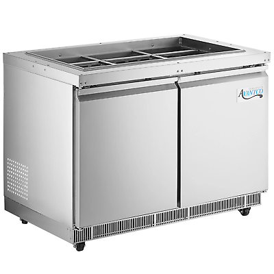 #ad 48quot; Stainless Steel Refrigerated Salad Bar Cold Food Table $3680.94