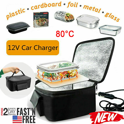 Portable Food Heating Lunch Box Electric Heated Warmer Bag 12V Car Charger US $23.99