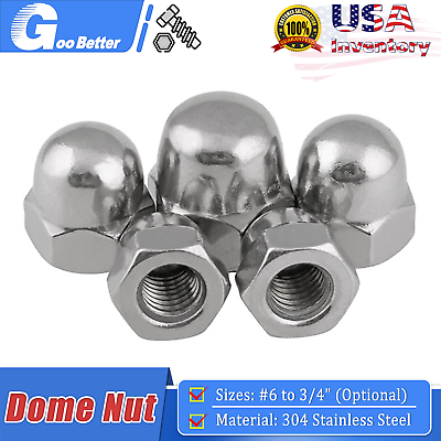 #ad Dome Nut Acorn Domed Nuts 304 Stainless Steel DIN1587 All Sizes Free Shipping $5.09