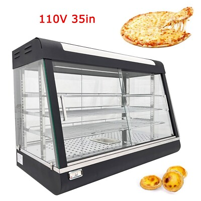 #ad 35in Commercial Food Warmer Display Case 110V Electric Food Pastry Pizza Warmer $758.56